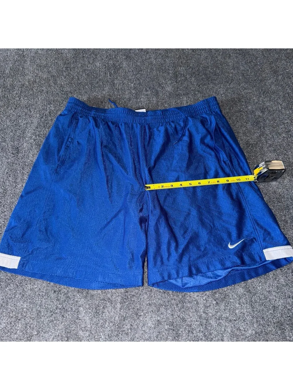 Nike Blue Dazzle Baggy Hoop Shorts Mens XL Vtg y2k 90s Rare